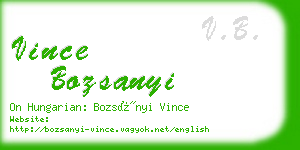 vince bozsanyi business card